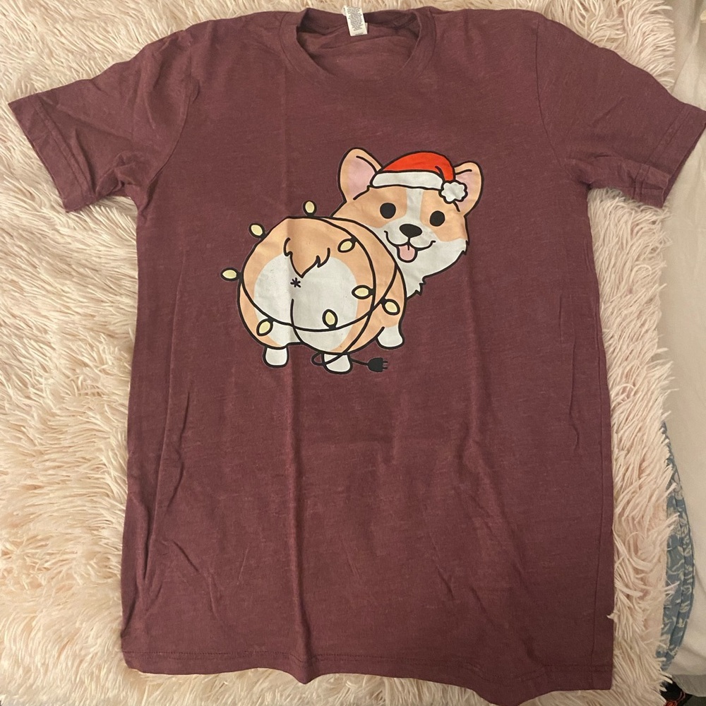 Purple Holiday Corgi Tee
